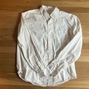 BUCK MASON PERFECT OXFORD ONE POCKET SHIRT WHITE - L